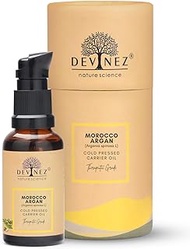 Devinez Moroccan Argan (Argania Spinosa) Cold-Pressed Oil, 30ml - 100% Pure Natural, Undiluted For Hair Nourishment, Face, Skin, Body Care Nails &amp; 100% Natural Moisturizer
