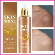 Shimmer Body Oil 100ml Sunscreen Shimmer Spray Glow Body Oil Mist Hydrating for Sensitive Dry Skin W