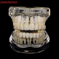 SHANRONG Teeth Grillz Set, Top & Bottom Set Removable Design Hiphop Teeth Grillz, Punk Jewelry Hip H