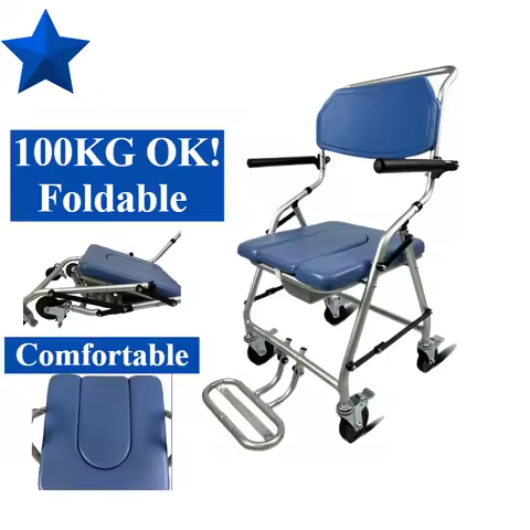 Removable Aluminum Alloy Toilet Chair with Wheels Elderlychair Seat for Pregnant Women Chair Walkers