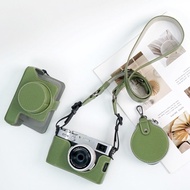 NiYi Focus | กระเป๋าใส่กล้องแบบหนังแท้สำหรับ Fuji X100VI กระเป๋าใส่กล้องแบบมีสายสะพายไหล่ป้องกันฝุ่น