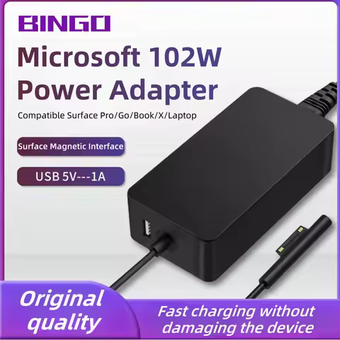 Surface Book 2 charger, 102W power supply for Microsoft Surface Book 2,Surface Pro X Pro 7, 6, 5, 4,
