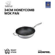 HappyCook 34cm Honeycomb Wok Pan