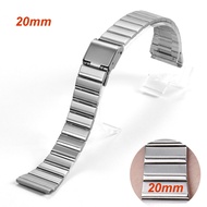 Dây đồng hồ cho CASIO F-91W 18mm Dây đeo kim loại F91 F91W bạc cổ tay watchstrap F84 sgw400 F105 F10