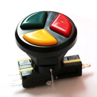 【Direct-sales】 56mm Triple Color 3 In 1 Push Button With Baolian Microswitches For Operated Video Arcade Games Machine Control