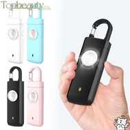 TOPBEAUTY Personal Alarm Safety Keychain, 130dB ABS Emergency LED Torch Keyring, Portable Panic Secu