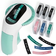 Phomemo 1 Set E975 Embossing Label Maker Machine With 6 Tapes Of 9mm/ 3/8" Label Tapes(3*Black/1*Pin