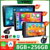 [Android 16 8GB+256GB] Evean Car Android Player 7/9/10 Inch Double 2Din Car Multimedia Player with W