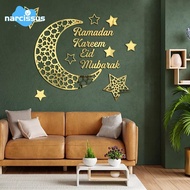 NARCISSUS Mirror Stickers, DIY Arylic Wall Sticker,  Removable Home Decorations Ramadan Decors Eid M