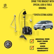 KYOYOKU -Spare Tyre Bracket  Toyota Estima ACR50 Spare Tyre Bracket with Special LOCK & Tools Origin