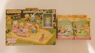 Sylvanian Families (森林家族) 火車連可愛人型玩具一盒, 附加兩盒另購的可愛人型玩具, 可玩性高。