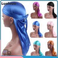 LUOLVUO Silk Durag Fashion Adjustable Elastic Pre-Tied Chemo Cap Pirate Hat