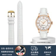 สายนาฬิกาหนังแท้สีขาวสำหรับผู้หญิงเหมาะกับ DW Longines Tis คาสิโอ Feida CK Rossini Huawei 14 16มม.