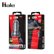 Hale HZ-02 ที่ชาร์จในรถพร้อมจอLED PD20W+QC22. (38W max) usb car charger quick charge หัวชาร์จในรถ 2