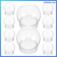 20pcs Photo Snow Globe Craft Small Plastic Globe Bulk Snow Globe Container Transparent Snow Candy Gl