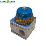 Rust removal bowl 4''/100mm C-MART E0008-3 – Thick bristles, high quality steel, high durability
