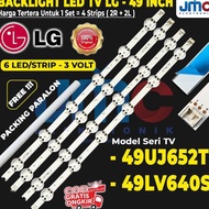 TERBARU!!! BACKLIGHT TV LG 49UJ652T 49UJ652 LAMPU LED BL 49 INC LENSA