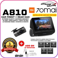 [New Launch] 70mai A810 4K Dash Cam Dual Vision Car Recorder with GPS ADAS UHD Resolution HDR Rear R