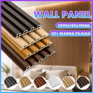 WPC Fluted Wall Panel 9.5ft Dinding Kayu Jalur Hiasan Rumah Moden Kalis Air & Tahan Api