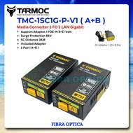 Tarmoc TMC-1SC1G-P-V1 | Media Converter 1FO 1LAN / 1 FO 1 LAN Gigabit POE IN 9-57 Volt | HTB GS03 1 