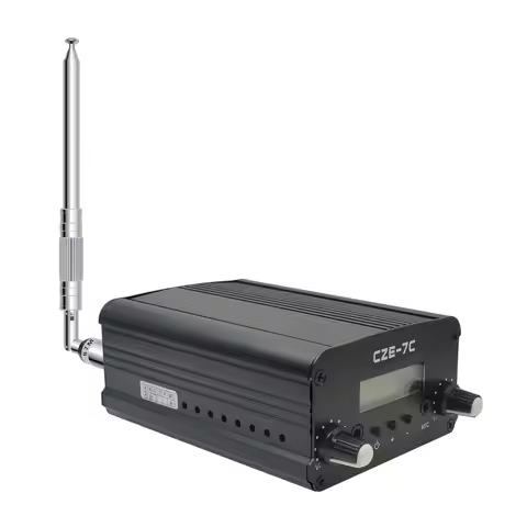CZE-7W 7W FM Radio Transmitter Long Range Wireless Radio Broadcasting for Drive -in Church, School,