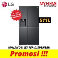 (COURIER SERVICE) LG GC-J257CQES 635L SIDE-BY-SIDE REFRIGERATOR WITH WATER DISPENSER