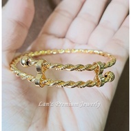 Latest 22K Titanium Sumatra Bangle Gold Bracelet