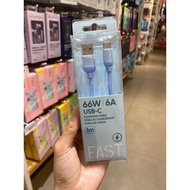 miniso - Silicone 6A Type-C Fasting Charging Cable (Blue)