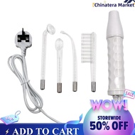 【Chinatera】Skin Therapy Wand with 4 Tubes High Frequency Face Wand Portable High Frequency Facial Ma