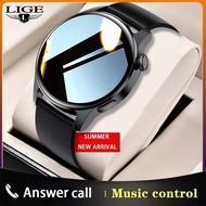 LIGE ใหม่นาฬิกาผู้ชายรับสายโทร Smart Watch นาฬิกา ผู้ชาย กัน น้ำ Android IOS + กล่อง