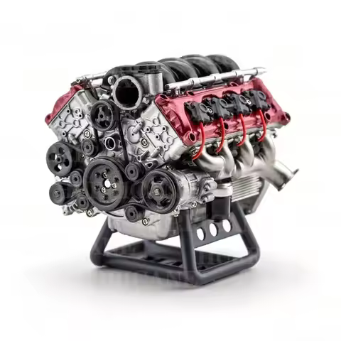 For AX90104 SCX10Ⅱ Capra VS4-10 Pro/Ultra RC Car Model -Dynamic MAD Simulation V8 Engine Internal Co