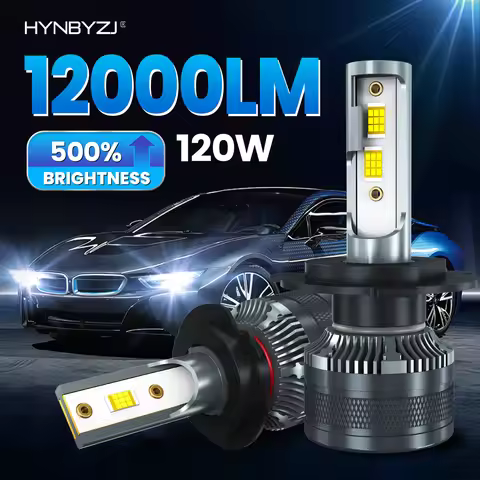 HYNBYZJ 120W 12000LM LED H1 H4 H7 H8 H11 HB3 HB4 HR2 9003 9005 9006 9012 9007 9008 6000K Car Headlig