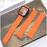【สายใหม่】สายนาฬิกาข้อมือซิลิโคน แม่เหล็ก สองสี สําหรับ Watch 8 7 SE 6 5 4 3 2 1 SE 38/40/41 มม 42/44