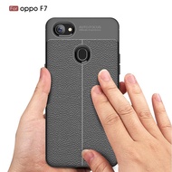 new fashion✠Oppo R9/R9s/F1+/F1s/F5/F7/F9 Slim Leather Laychee Grained Medium Hard Polycarbonate TPU Back Cover Casing