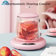 OPENMALL Thermostatic Heating Coaster Cup Heater Mug Warmer 3 Gear 75C Hot Tea Makers Electric Mini 