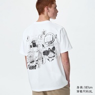 One Piece Luffy 5th Grade Black and White Comic Print Fashionable Loose Fitting Unisex T-shirt Versa
