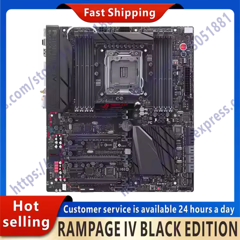 Used X79 Motherboard Rampage IV Black Edition LGA 2011 DDR3 64GB PCI-E 3.0 USB3.0 E-ATX support Core