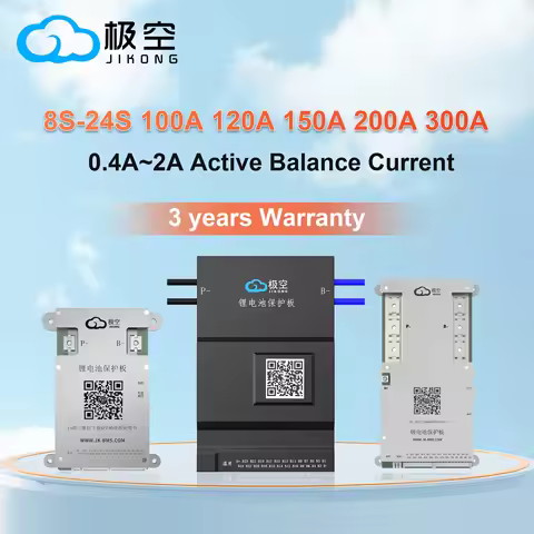 JIKONG JK BMS 8S 10S 12S 14S 16S 17S 20S 24S 24V 48V Active BMS 100A 120A 150A 200A 300A Lifepo4 Li-