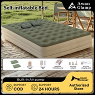Inflatable Bed【2 Pillows Free】 Camping Inflatable Bedd Single/Double/King Bed Thick PVC Single/Doubl