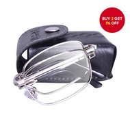 Foldable Reading Glasses - Metal Full Frame, with Box, Unisex (Glasses case included randomly) Kaca 