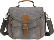 Rhinos Blog Camera Bag Shoulder Bag Retro Green Waterproof Canvas Anti-Theft Crossbody Bag for Panas