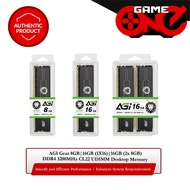 AGI Gear 8GB (1X8) | 16GB (1X16) | 16GB (2x 8GB) DDR4 3200MHz CL22 UDIMM Desktop Memory DDR4 RAM