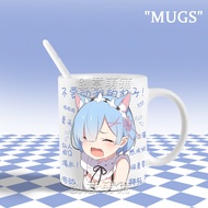 Anime Re: Zero-Starting Life in Another World Rem Emilia Ceramic Mug Milk Tea Cup Gift