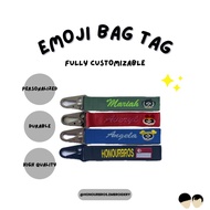 [SG LOCAL] Embroidery Emoji Bag Tag/Strap (Comes with 1 complimentary emoji) | Travel;