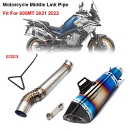 Slip on Motorcycle Exhaust Escape Modify Middle Tube Link Pipe Muffler Fit For Cfmoto 800mt 800 mt CF800-5A 2021 202222