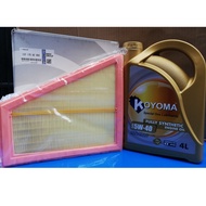 BMW 5/X1/Z series F07/F10/F11/F18/E84/E89-N52N/N20 AIR FILTER + KOYOMA 5W40 FULLY SYNTHETIC ENGINE O