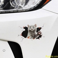 [stock]  1PC Cute cat car sticker 3D animal vinyl decal reflective car stickers