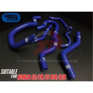 ORIGINAL READY STOCK SILICONE BYPASS KIT HOSE HONDA CIVIC EG EK EJ B16/18 SAMCO BLUE (7PCS)
