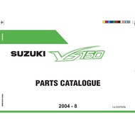 Suzuki VS150 VS 150 2000 - 2008 Parts Manual Catalogue
