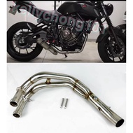 Yamaha MT07 MT-07Full Exhaust System Pipe U turn Piping Manifold 51MM